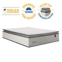 Colchão de Molas Ensacadas Pillow Top Supreme Lux Casal 138 cm Colchão de Molas Ensacadas Pillow Top Supreme Lux Casal 138 cm