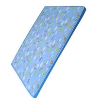 Colchão Desmontável de Berço Dupla Face Impermeável Azul Colchão Desmontável de Berço Dupla Face Impermeável Azul