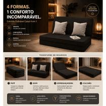 Colchão Dobrável de Casal Praticidade, Conforto e Mobilidade Espuma D28 Fime Acampamento Promoção
