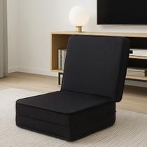 Colchão Dobrável Solteiro Sala Visitas Macio 3 Em 1 Portátil Preto