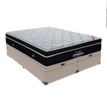 Colchão Elegant Ortobom Base Baú Bege King Molas Ensacadas