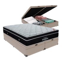 Colchão Elegant Ortobom Base Baú Bege King Molas Ensacadas