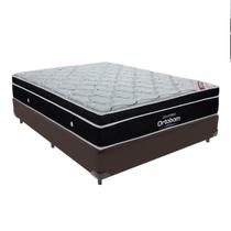 Colchão Elegant Ortobom Base Marrom Casal com Molas Ensacadas EuroPillow