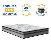 Colchão Espuma D33 Pillow In Anjos Ortosleep Viúva 128x188x18cm