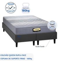 Colchão Espuma Queen Dupla Face Firme Extra Firme Ortopedica até 180kg Protege com Base Box Blindada Suede Resistente Alta Durabilidade Colchão Espuma Queen Dupla Face Firme Extra Firme Ortopedica até 180kg Protege com Base Box Blindada Suede Resistente Alta Durabilidade