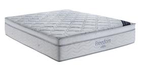 Colchão Freedom Casal 32x138x188 - Estrutura de Mola Ensacadas, Pillow Top com espuma Viscoelástica Ortobom