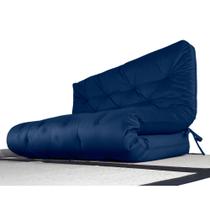 Colchão Futon Casal Dobrável Sofa Cama Azul Royal Acquablock - R9 Design Futon