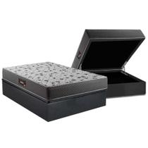 Colchão Herval Black 25 DF+Box Baú Gray 138x188