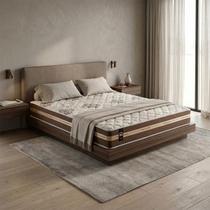 Colchão Indiana Casal Ortopédico Firme Espuma D33 Antialérgico Marrom 138x188 - King House