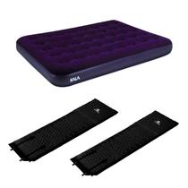 Colchão Inflável Casal 191X137x22CM + 2x Colchonete Isolante Térmico Autoinflável Smart Preto Colchão Inflável Casal 191X137x22CM + 2x Colchonete Isolante Térmico Autoinflável Smart Preto