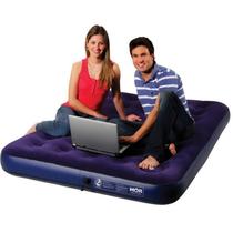 Colchão Inflável Casal 191X22X137Cm Camping Elevado Queen