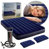 Colchão Inflável Casal C/ Bomba de Encher e 2 Travesseiros - Intex Colchão Inflável Casal C/ Bomba de Encher e 2 Travesseiros - Intex