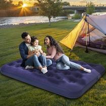 Colchão Inflável Casal Camping Elevado Queen Cama Multiuso Resistente Colchonete Acampamento Grande Confortável Confort