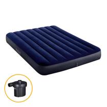 Colchão Inflável Casal Dura Beam Downy + Bomba Elétrica Intex Colchão Inflável Casal Dura Beam Downy + Bomba Elétrica Intex