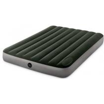 Colchão Inflável Casal Dura Beam Downy Com Bomba De Pé Intex Colchão Inflável Casal Dura Beam Downy Com Bomba De Pé Intex