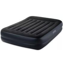 Colchão Inflável Casal Dura Beam Raised Preto com Bomba Elétrica 220v