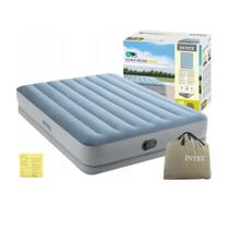 Colchão Inflável Casal Intex Queen Dura Beam Plus com Bomba de Inflar Usb Embutida Colchão Inflável Casal Intex Queen Dura Beam Plus com Bomba de Inflar Usb Embutida