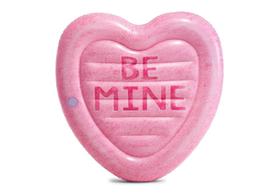 Colchão Inflável Coração Doce Boia Piscina Pvc 145Cm