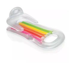 Colchão Inflavel King Cool Com Encosto Transparente Intex 58802 Colchão Inflavel King Cool Com Encosto Transparente Intex 58802