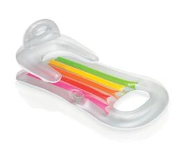 Colchão Inflavel King Cool Com Encosto Transparente Intex 58802 Colchão Inflavel King Cool Com Encosto Transparente Intex 58802