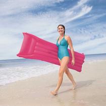 Colchão inflável p/ piscina Bestway com apoio de cabeça Rosa