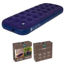 Colchão inflável solteiro com inflador acoplado multiuso mor