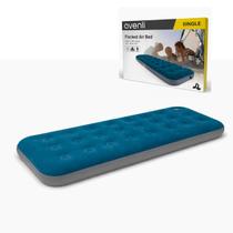 Colchão Inflável Solteiro Multiuso Bomba de Ar Embutida PVC Aveludado Impermeável
