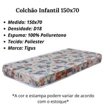 Colchão Juvenil Mini Cama Berço Marca Tigus Poliester Reforçado Até 60KG