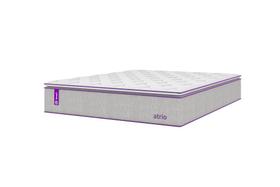 Colchão King Atrio Molas Ensacadas 193x203x34cm Espuma D28 Pillow Top Suporte 110kg por Pessoa Médio Firme Borda Extra Firme Malha Crystal Bege SmartZ
