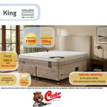 Colchão King Castor Molas Tecnopedic Premium com Base Bipartida 193x203x70 Conjunto Linha Alta Firme Colchão King Castor Molas Tecnopedic Premium com Base Bipartida 193x203x70 Conjunto Linha Alta Firme