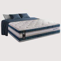 Colchão King com Molas Ensacadas 193x203x32 Robust 220 Azul Cama inBox