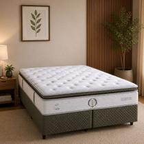 Colchão King Molas Ensacadas Noir 193x203x34cm Herval Branco Colchão King Molas Ensacadas Noir 193x203x34cm Herval Branco