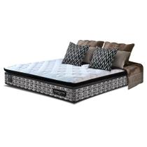 Colchão King Molas Ensacadas Pillow Top 193x203x31 Cama inBox Abstrato Colchão King Molas Ensacadas Pillow Top 193x203x31 Cama inBox Abstrato