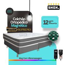 Colchão King Shox Supremo Com Vibromassagem Ortopédico 203x193x035cm