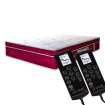 Colchão King Size 1,93x2,03 Com 2 Controles Massagem Cor Vinho ALLMAG Colchão King Size 1,93x2,03 Com 2 Controles Massagem Cor Vinho ALLMAG