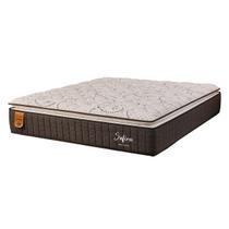 Colchão King Size 193x203x34 Safira Prorelax Molas Ensacadas Pillow Top Viscoelástico - Cinza Colchão King Size 193x203x34 Safira Prorelax Molas Ensacadas Pillow Top Viscoelástico - Cinza