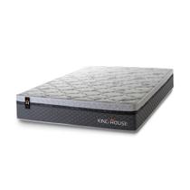 Colchão King Size Benton 193x203x33 Cinza c/ Molas Ensacadas