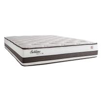 Colchão King Sublime Mola Maxspring (30x193x203) Branco e Marrom
