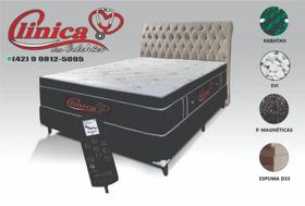 Colchão Magnético Box Casal Cor Prata e Marrom Colchão Magnético Box Casal Cor Prata e Marrom
