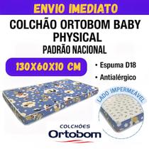 Colchão Ortobom Berço de Bebê Padrão Nacional 60x130x10 cm Baby Physical