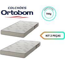 Colchão Ortobom Espuma D23 Light Solteiro 88x188x12 (Kit 2 Peças) - Com tratamento antialérgico e antiácaro