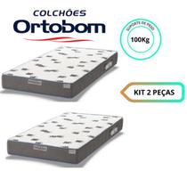 Colchão Ortobom Espuma D33 Light Solteiro 88x188x14 (Kit 2 peças)