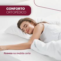 Colchão Ortopédico Queen Espuma D45 Orthocrin Cristal 158x198x25 Bege Alto Suporte Espuma Certificada Tecido Antialérgico