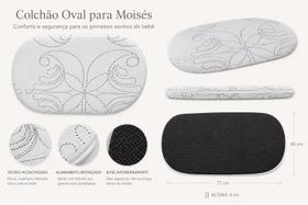 Colchão Oval Bebê Para Moisés 77x45x4cm Qualidade Superior Oferta Limitada Toque Macio e Conforto Ideal para RecémNascidos