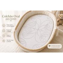 Colchão Oval Para Moisés Antialérgico Com Espuma Macia E Acabamento Reforçado Premium SUPER PROMOÇÃO Colchão Oval Para Moisés Antialérgico Com Espuma Macia E Acabamento Reforçado Premium SUPER PROMOÇÃO