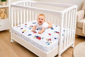 Colchão para Berço Bebê Chiqueirinho 100cm x 70cm com Um Lado Impermeável Colchão para Berço Bebê Chiqueirinho 100cm x 70cm com Um Lado Impermeável