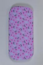 Colchão para Carrinho de Bebê Lua Rosa e Cinza Confortavel com Espuma Removivél