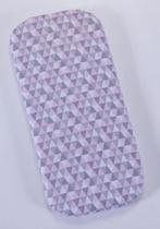 Colchão para carrinho moises Rosa geométrico algodão