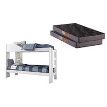 Colchão Pérola Polar (2un) + Beliche Indy Branco Colchão Pérola Polar (2un) + Beliche Indy Branco