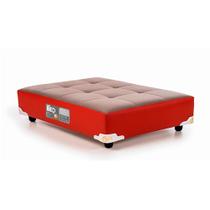 Colchão PET Cachorro / Gato Grande Castorpet Bed Cinza/Vermelho (100x80x19) - Castor